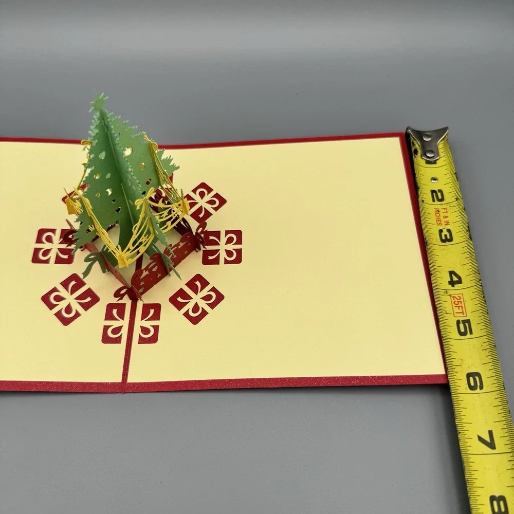 10 Pack 3D Pop‎ Up Christmas Tree Paper Card Xmas Greeting Holiday Lovely Gifts